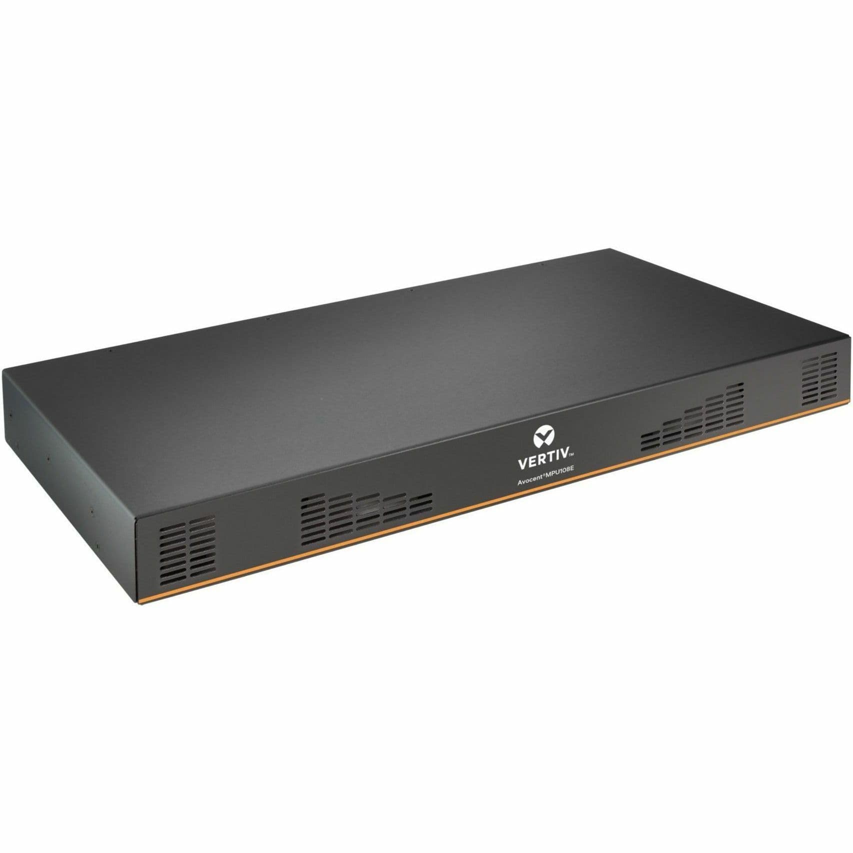 Vertiv MPU108EDAC-400 8-port digital KVM switch with dual AC power supplies for rack-mounted server management