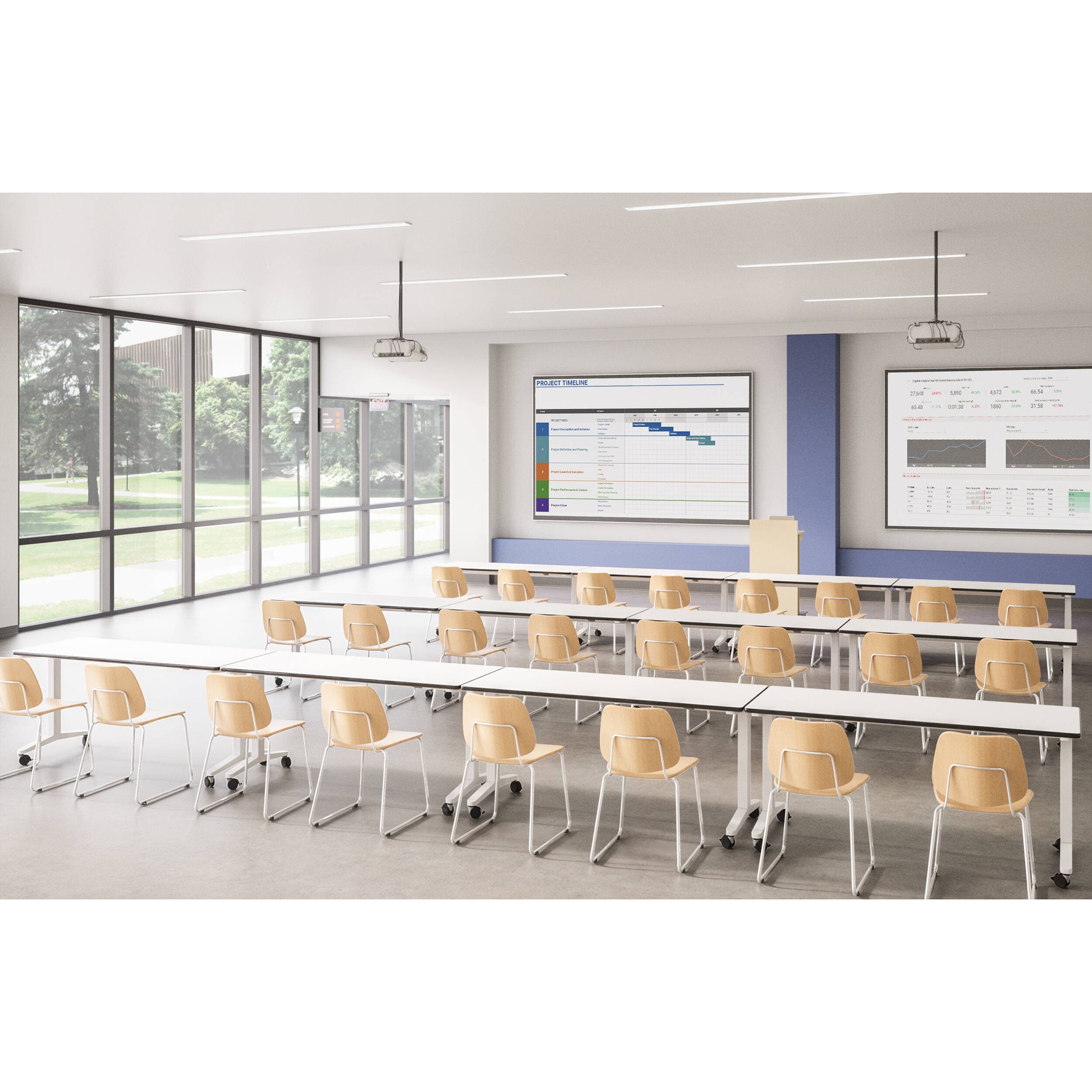 Brown traditional resin table lamp for executive desks and reception spaces