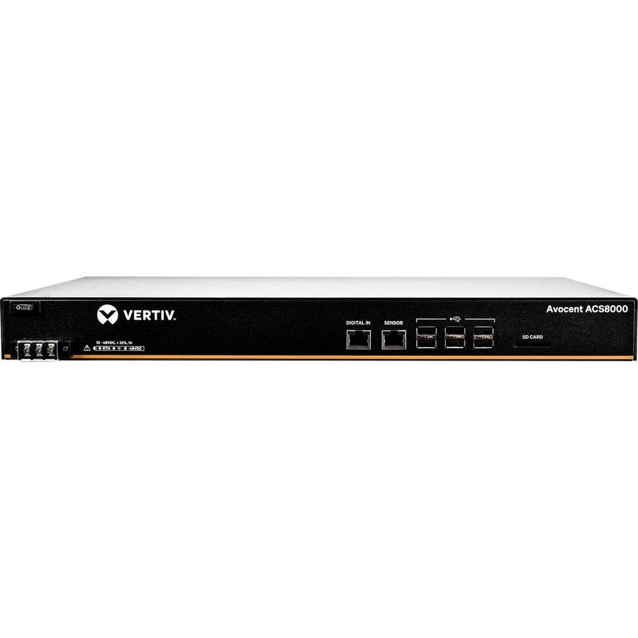 Vertiv ACS8008SDC-400 8-Port Console Server, Single DC Power | TAA, Enterprise